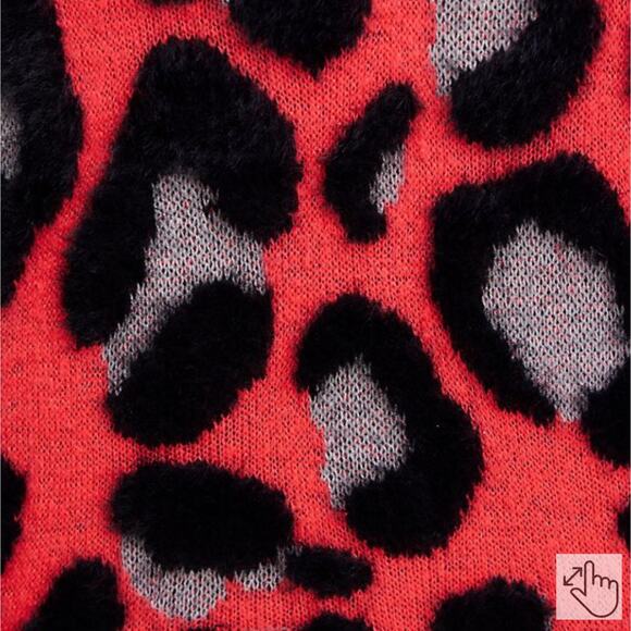 Torrid NWT Slouchy Tunic Pullover Sweater - Leopard Print Coral Size 5X (28) - Picture 4 of 11